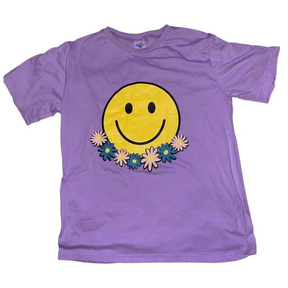 Smiley floral tee shirt SUPER SOFT Medium
